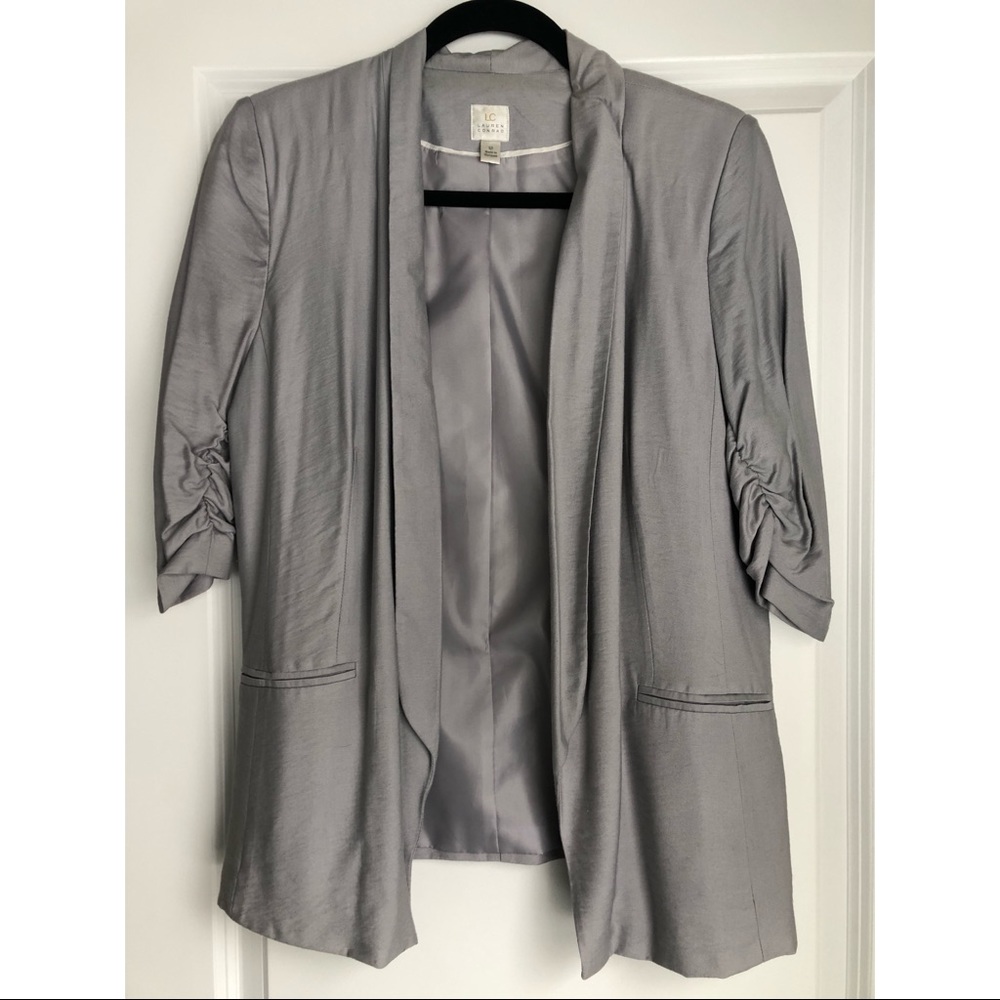 LC Lauren Conrad relaxed gray blazer
